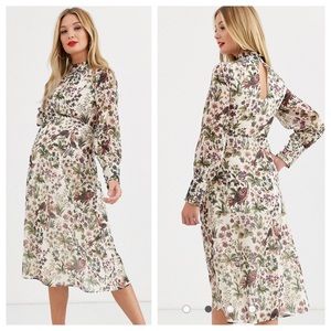 HOPE & IVY | Midi Floral Ruffled Maternity Dress | US 8 worn once